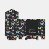 Elegant Paars en blauw, heldere vlinders Bedankdoosjes (Uitgevouwen)