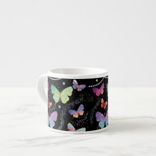 Elegant Paars en blauw, heldere vlinders Espresso Kop