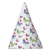 Elegant Paars en blauw, heldere vlinders Feesthoedjes (Rechts)