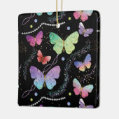 Elegant Paars en blauw, heldere vlinders Keramisch Ornament (Links)