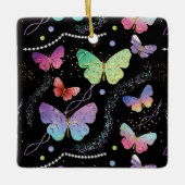 Elegant Paars en blauw, heldere vlinders Keramisch Ornament (Voorkant)