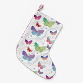 Elegant Paars en blauw, heldere vlinders Kleine Kerstsok (Voorkant (Hangend))