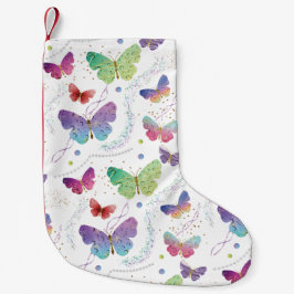 Elegant Paars en blauw, heldere vlinders Kleine Kerstsok