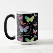 Elegant Paars en blauw, heldere vlinders Magische Mok (Links)