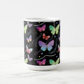 Elegant Paars en blauw, heldere vlinders Magische Mok (Midden)