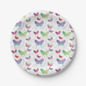 Elegant Paars en blauw, heldere vlinders Papieren Bordje (Voorkant)
