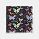 Elegant Paars en blauw, heldere vlinders Servet (Voorkant)