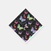 Elegant Paars en blauw, heldere vlinders Servet (Hoek)