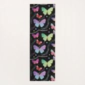 Elegant Paars en blauw, heldere vlinders Yogamat (Achterkant)