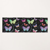 Elegant Paars en blauw, heldere vlinders Yogamat (Voorkant (horizontaal))