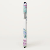 Elegant Paars en blauw Succulent Florence met naam Case-Mate iPhone Case (Achterkant / rechts)