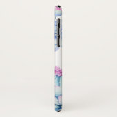 Elegant Paars en blauw Succulent Florence met naam Case-Mate iPhone Case (Achterkant/links)