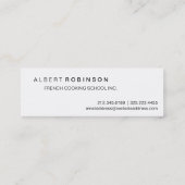 Elegant Paars en Blauwgroen Geometric ZigZag Chevr Mini Visitekaartje (Achterkant)