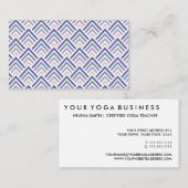Elegant Paars en Blauwgroen Geometric ZigZag Chevr Visitekaartje (Voorkant / Achterkant)