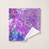 Elegant Paars en Blue Limelight Hydrangea Bad Handdoek (Wasdoekje)