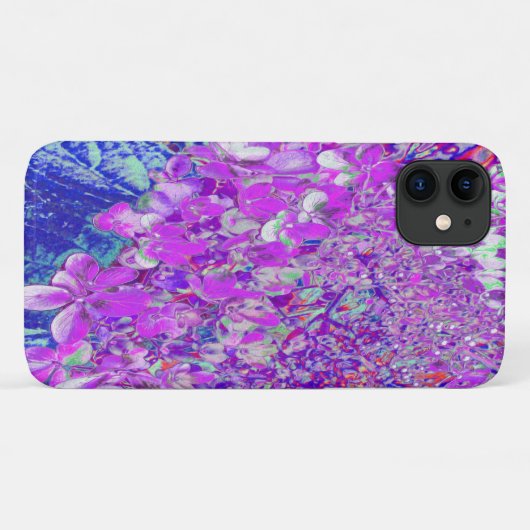 Elegant Paars en Blue Limelight Hydrangea Case-Mate iPhone Case (Achterkant (horizontaal))