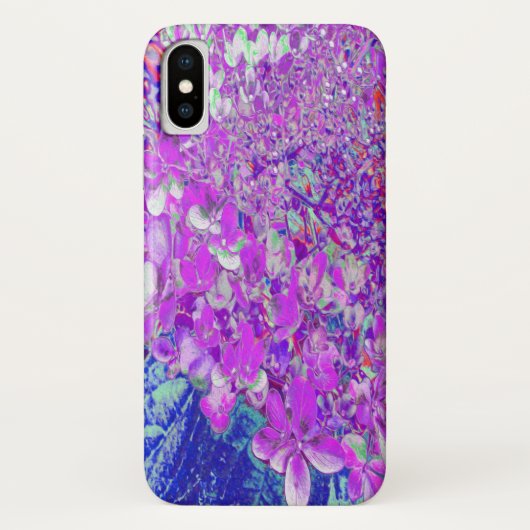 Elegant Paars en Blue Limelight Hydrangea Case-Mate iPhone Case (Achterkant)