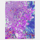 Elegant Paars en Blue Limelight Hydrangea Fleece Deken (Voorkant)