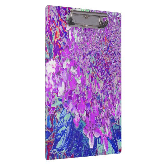 Elegant Paars en Blue Limelight Hydrangea Klembord (Rechts)