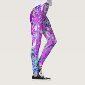 Elegant Paars en Blue Limelight Hydrangea Leggings (Rechts)