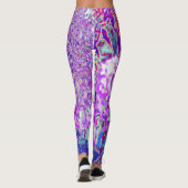 Elegant Paars en Blue Limelight Hydrangea Leggings (Achterkant)