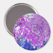 Elegant Paars en Blue Limelight Hydrangea Magneet (Voorkant / Achterkant)