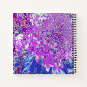 Elegant Paars en Blue Limelight Hydrangea Notitieboek (Achterkant)