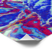 Elegant Paars en Blue Limelight Hydrangea Perfect Poster (Hoek)