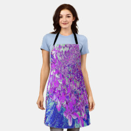 Elegant Paars en Blue Limelight Hydrangea Schort