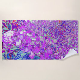 Elegant Paars en Blue Limelight Hydrangea Strandlaken