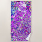 Elegant Paars en Blue Limelight Hydrangea Strandlaken (Voorkant)