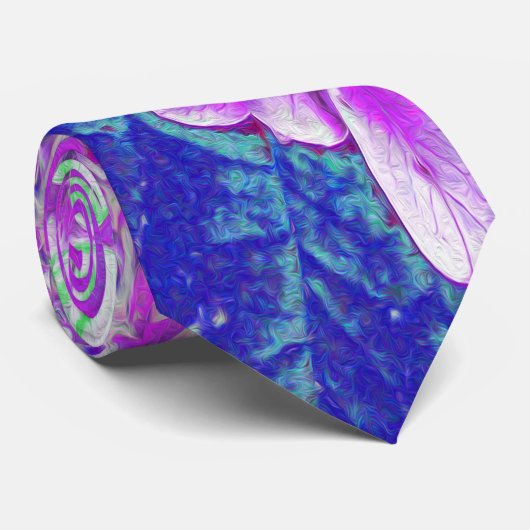 Elegant Paars en Blue Limelight Hydrangea Stropdas (Opgerold)