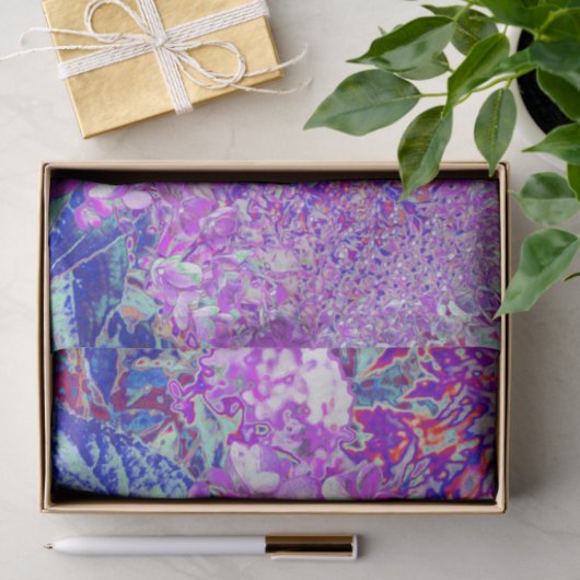 Elegant Paars en Blue Limelight Hydrangea Tissuepapier (Geschenk)