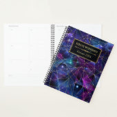 Elegant Paars en Blue Midnight Crystal Galaxy Planner (Display)