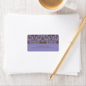 Elegant Paars en bruin Damask Adres Label (Insitu)