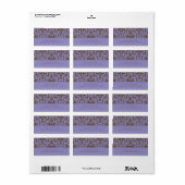Elegant Paars en bruin Damask Adres Label (Full Sheet)