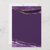 Elegant Paars en Gold Agate Wedding Jubileum Kaart (Achterkant)