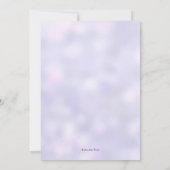 Elegant Paars en Gold Bridal Shower-uitnodiging Kaart (Achterkant)