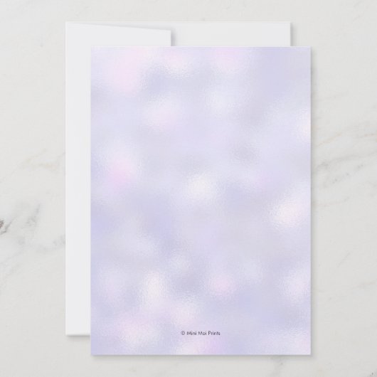 Elegant Paars en Gold Bridal Shower-uitnodiging Kaart (Achterkant)