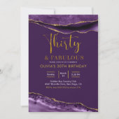 Elegant Paars en Gold Derty en Fabulous Kaart (Voorkant)