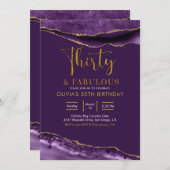 Elegant Paars en Gold Derty en Fabulous Kaart (Voorkant / Achterkant)