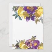 Elegant Paars en Gold Fall Wedding Save the Date (Achterkant)