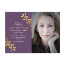 Elegant Paars en Gold Photo Graduparty