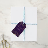 Elegant Paars en goud Cadeaulabel (Met Touw)