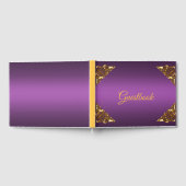 Elegant Paars en goud Gastenboek (Volledig)