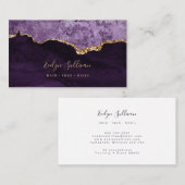 elegant paars en goudagaat visitekaartje (Voorkant / Achterkant)