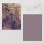 Elegant Paars en gouden Waterverf Veroorbaar beeld Visitekaartje (Voorkant / Achterkant)