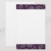 Elegant paars en grijs briefpapier (Voorkant / Achterkant)