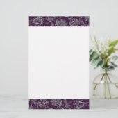 Elegant paars en grijs briefpapier (Staand voorkant)