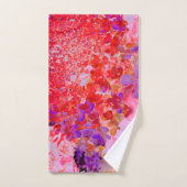 Elegant Paars en Oranje Licht Hydrangea Bad Handdoek (Handdoek)